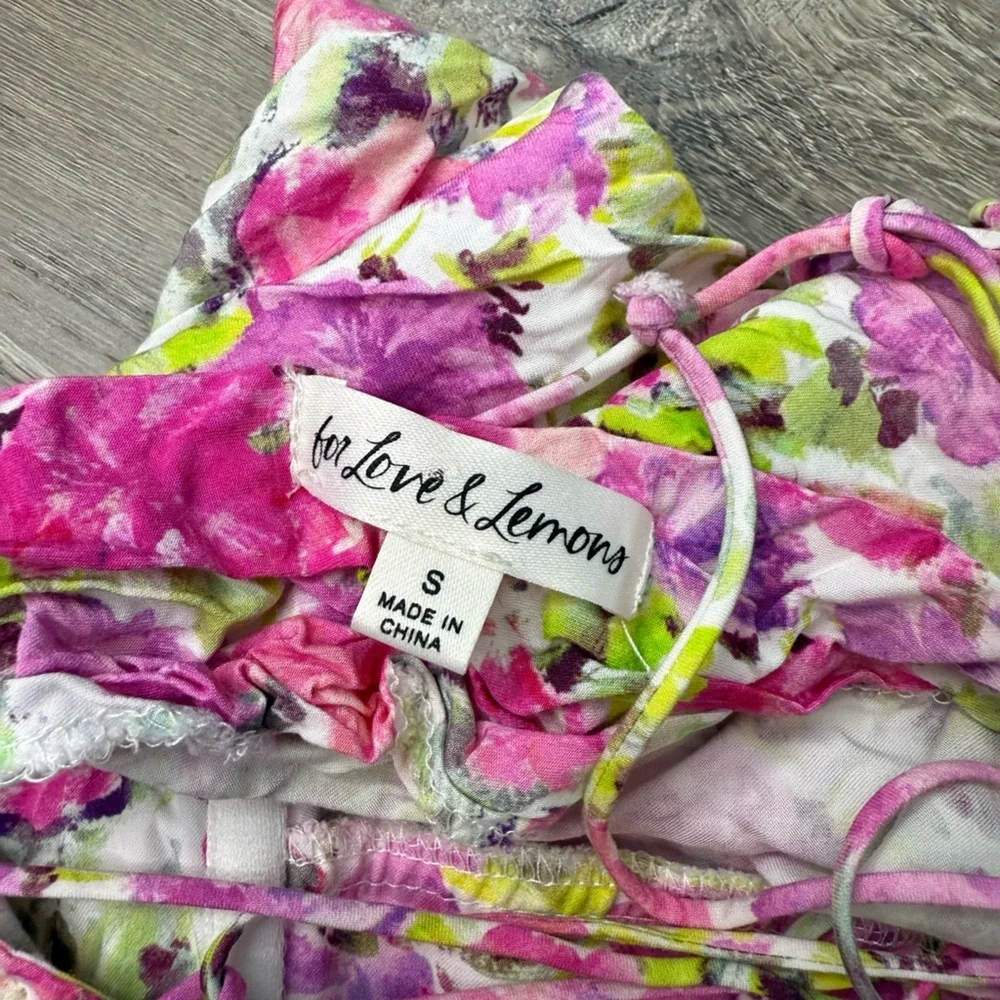 For Love & Lemons Paulina Mini Dress Small - Picture 8 of 11